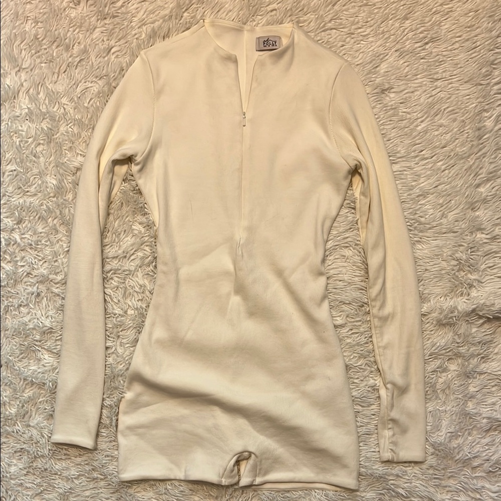 Women's Cream Long Sleeve Top